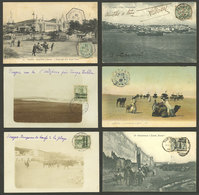 WORLDWIDE: 11 Postcards Used Between 1903 And 1924, One Of France In 1906 With Hexagonal Cancel "EXPOSITION COLONIALE MA - Autres & Non Classés