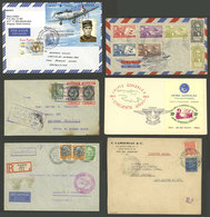 WORLDWIDE: AIRMAIL: 50 Covers, Cards, Postal Stationeries, Etc. Related To The Topic, With Good Postages, Interesting Po - Otros & Sin Clasificación