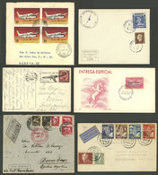 WORLDWIDE: AIRMAIL: 50 Covers, Cards, Postal Stationeries, Etc. Related To The Topic, With Good Postages, Interesting Po - Andere & Zonder Classificatie