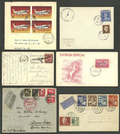 WORLDWIDE: AIRMAIL: 50 Covers, Cards, Postal Stationeries, Etc. Related To The Topic, With Good Postages, Interesting Po - Sonstige & Ohne Zuordnung