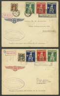 URUGUAY: 12/OC/1923 Sarandí Grande - Montevideo, 2 Covers (different) Of This Special Flight, With Arrival Backstamps, V - Uruguay