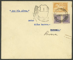 URUGUAY: 29/DE/1936 Montevideo - Rivera, PLUNA First Flight, Cover Of VF Quality With Arrival Backstamp - Uruguay