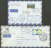 URUGUAY: 2 Special Flights To Artigas Antarctic Station In 1987 And 1989, VF Quality! - Uruguay