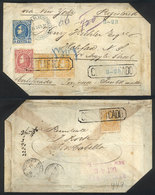 VENEZUELA: 24/SE/1881 Puerto Cabello - Halifax (Canada): REGISTERED PRINTED MATTER Cover Franked With Sc.68 + 69 + 71 (p - Venezuela