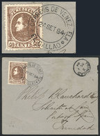 VENEZUELA: 24/SE/1884 El Callao - Port Of Spain (Trinidad): Cover Franked By Sc.72 ALONE, Rare, Part Of Back Flap Missin - Venezuela