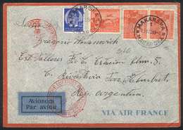 YUGOSLAVIA: 23/AP/1936 Makarska - Comodoro Rivadavia (Argentina), Interesting Airmail Cover Of VF Quality! - Sonstige & Ohne Zuordnung