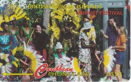 TARJETA DE BRITISH VIRGIN ISLANDS DEL AUGUST FESTIVAL 143CBVG (LETRAS ESPAÑOL) - Vierges (îles)