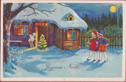 Joyeux Noel Vrolijk Kerstmis Christmas Kinderen Enfants Children Carte Fantaisie Fantasie Angel Ange Engel 1938 - Sonstige & Ohne Zuordnung