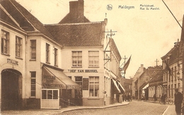 Maldegem : Marktstraat ( Café 't Hof Van Brussel / Reclame Bier Concordia) - Maldegem