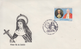 Enveloppe  FDC  1er  Jour   PEROU    Béatification  De   Soeur  Ana  De  LOS  ANGELES  MONTEAGUDO   1986 - Cristianismo