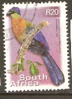 South Africa  2000  SG 1231 Purple Crested Luorie   Fine Used - Coucous, Touracos