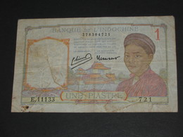 Une  Piastres 1932- 1939  - Banque De L'Indochine - Giay Môt Dông Vang  **** EN ACHAT IMMEDIAT **** - Indochina