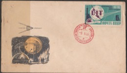 1965  FDC ON   INTERNATIONAL TELECOMMUNICATIONS UNION CENTENARY ISSUED FROM USSR - Cartas