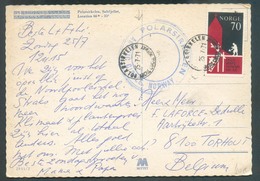 NORGE NORWAY - PPC  Franked 25.7.1971 To Belgium  Cds POLARSIRKELEN  ARTIC CIRCLE NORWAY + Bleu Dc ARTIC CIRCLE NORWAY P - Scientific Stations & Arctic Drifting Stations