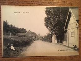 CPA,CONTY, Rue Verte, Animée, éd Miens, Photo Caron, Non écrite - Conty