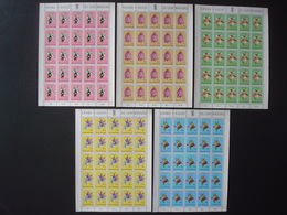 LUXEMBURG 1975 FULL SHEETS MNH** CARITAS FLOWERS - Collezioni