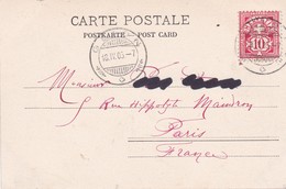 SUISSE . 10 Cts Rouge HELVETIA S/ Cpa Château De CHILLON - Usati