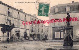 87 - BESSINES - PLACE DE LA FONTAINE - EPICERIE MERCERIE - CAFE MAURY  1911 - Bessines Sur Gartempe