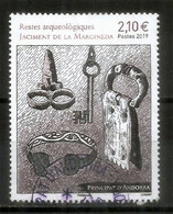 ANDORRA. Restos Arqueológicos De Andorra. Jaciment De La Margineda, Un Sello Cancelado, Primera Calidad, Año 2019. - Used Stamps