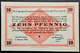 Billet 10 Pfennig LAGERGELD MONNAIE DE CAMP PRISONNIER DE GUERRE Kriegsgefangenenlager GROSS-PORITSCH Porajów POLOGNE - Other & Unclassified