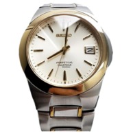 Seiko - Perpetual Calendar SGP Bezel Quartz Men - 8F32-0130 - Montre Au Poignet Gauche Femme - 2010 - Bracelets