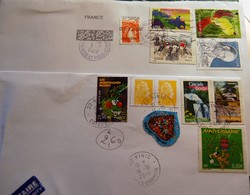 France - Deux Lettres 2019 Ayant Voyagé - Cartas & Documentos