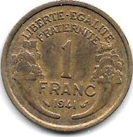 France  1 Franc  1941 Km 885 - 1 Franc