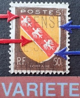 R1949/1525 - 1946 - BLASON DE LA LORRAINE - N°757 ☉ - VARIETE ➤➤➤ Gros Décalage Des Couleurs - Used Stamps