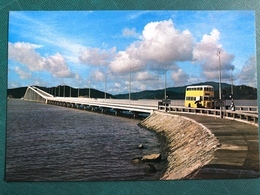 MACAU THE GOVERNOR'S BRIDGE IN THE YEARS OF THE 80'S WITH A DOUBLE DECK BUS. - Macao