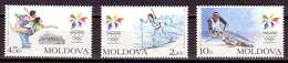 Nagano 98 Olympic Games Moldova MNH 3 Stamps 1998 - Invierno 1998: Nagano