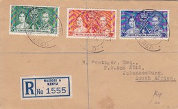 R-Letter Kenya, Uganda & Tanganyika - Nairobi To Johannesburg - 1937 (45909) - Kenya, Ouganda & Tanganyika