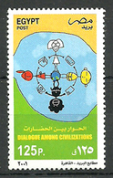 Egypt - 2001 - ( UN Year Of Dialogue Among Civilizations - Emblem, Globe, Symbols Of Various Civilizations ) - MNH** - Gemeinschaftsausgaben