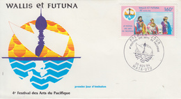 Enveloppe  FDC  1er  Jour   WALLIS  ET  FUTUNA    4éme  Festival  Des  Arts  Du  Pacifique   1984 - FDC