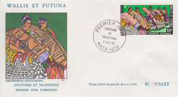 Enveloppe  FDC  1er  Jour   WALLIS  ET  FUTUNA    Coutumes  Et  Traditions    1978 - FDC