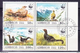 AZERBAIDJAN 1994, YT 163/6 OBL, OISEAUX. (4F235) - Used Stamps