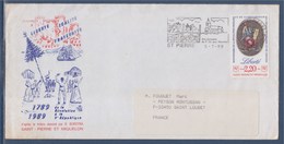 = Saint Pierre Et Miquelon Flamme Renaissance De L'Île Aux Marins 5.7.89 N°499 Liberté - Covers & Documents