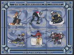 Salt Lake City 2002 Olympic Games Novotny Song Bradley Mozambique MNH M/S Of 6 Stamps 2001 - Inverno2002: Salt Lake City