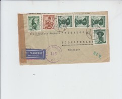 ENVELOPPE D AUTRICHE VERS LODELINSART - PAR AVION - CENSURE Z1 - 145 - 1952 - Storia Postale
