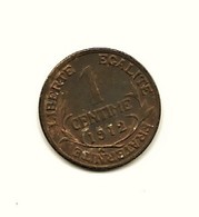 1 Centime   1912 TTB - 1 Centime