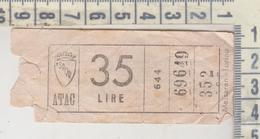 Biglietto Ticket Atac Lire 35 - Europa