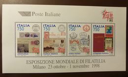 Italien 1997  2483/86 Block 16  ITALIA ’98, Mailand, ITALIA '98  Milano  ** MNH #5151 - Hojas Bloque