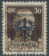 1944 OCCUPAZIONE TEDESCA LUBIANA USATO EFFIGIE 30 CENT - RB40-9 - Duitse Bez.: Ljubljana