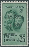 1945 OCCUPAZIONE JUGOSLAVA ISTRIA POLA FRATELLI BANDIERA 50 CENT MNH ** - RB33-8 - Yugoslavian Occ.: Istria