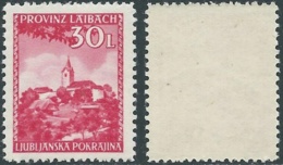 1945 OCCUPAZIONE TEDESCA LUBIANA VEDUTE 30 LIRE MNH ** - RB37-10 - Duitse Bez.: Ljubljana