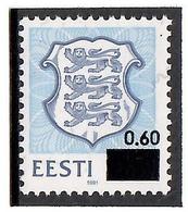 Estonia 1993 . Overprinted(Arms).  1v: "0.60" On Definitive 0.15 ( #3).  Michel # 203 - Estonie