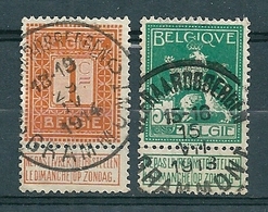 108 + 110 Gestempeld GEERAARDSBERGEN - GRAMMONT - COBA 4 Euro - 1912 Pellens