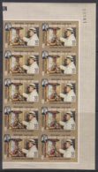 Aden - Kathiri State 1966 Sir Winston Churchill Mi#98 B - Imperforated Mint Never Hinged Sheet Of 10 - Sir Winston Churchill