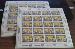 Aden - Qu'aiti State 1967 Astronauts Mi#141 A And B- Perforated And Imperforated Mint Never Hinged Full Sheets Of 20 - Andere & Zonder Classificatie