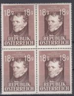 Austria 1947 Mi#802 Mint Never Hinged Piece Of Four - Unused Stamps
