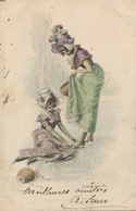 Patinage  Couple De Femmes Colorisée Viennoise MM Vienne   Vers Larodde 1902 - Figure Skating